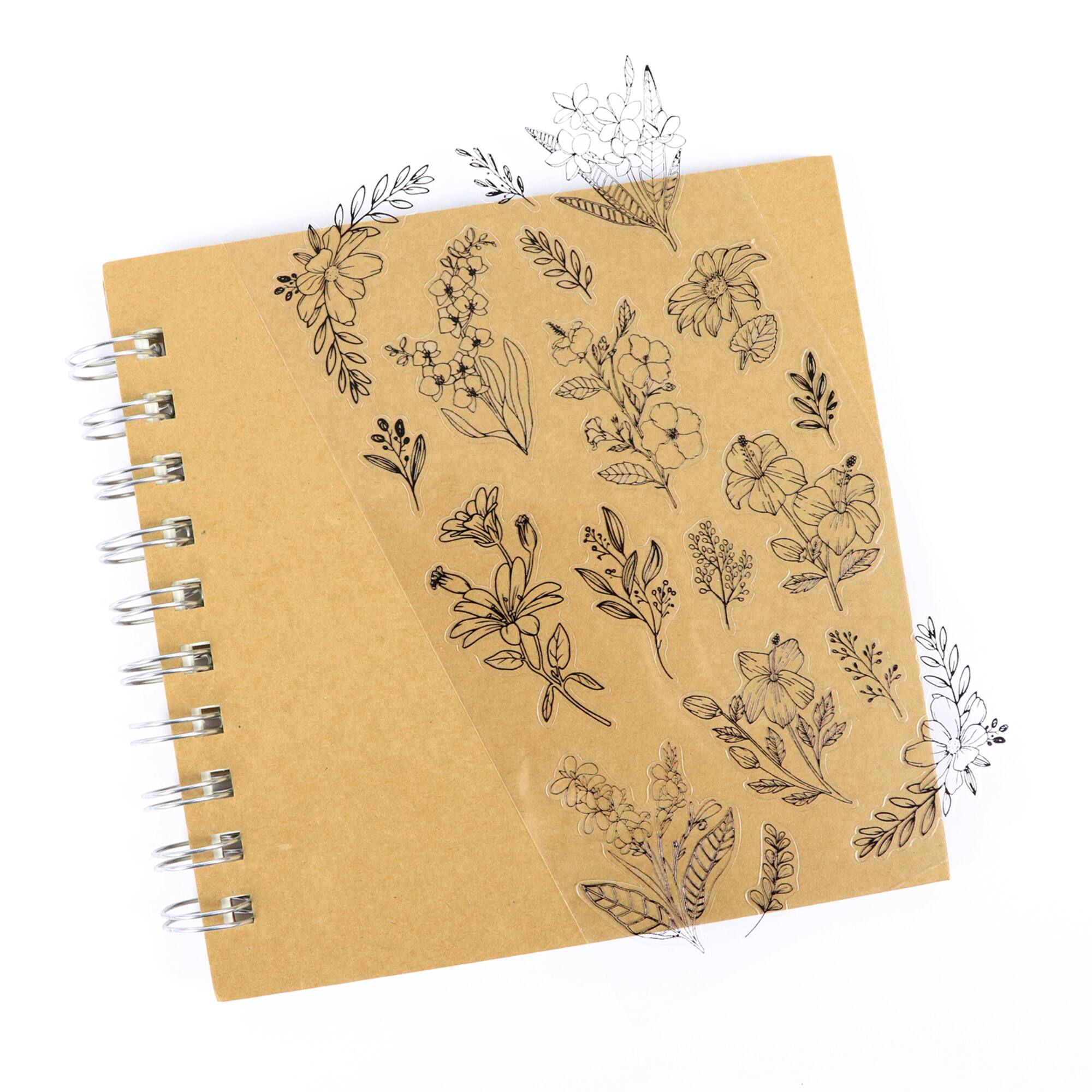 12 Pack: Black Flower Stickers by Recollections™